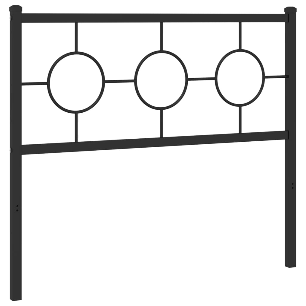 vidaXL Vervangend hoofdbord 75 cm metaal zwart