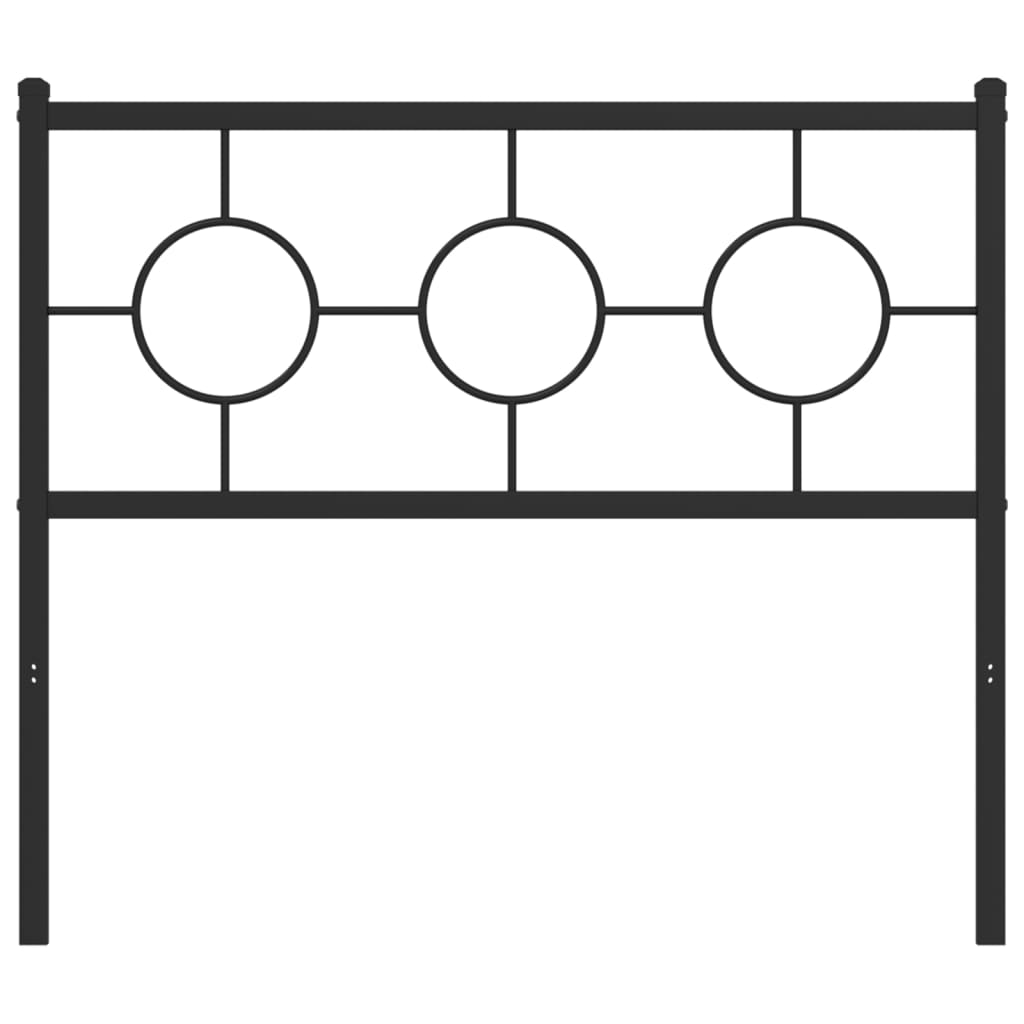 vidaXL Vervangend hoofdbord 75 cm metaal zwart