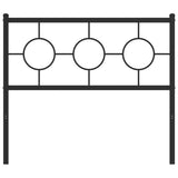 vidaXL Vervangend hoofdbord 75 cm metaal zwart