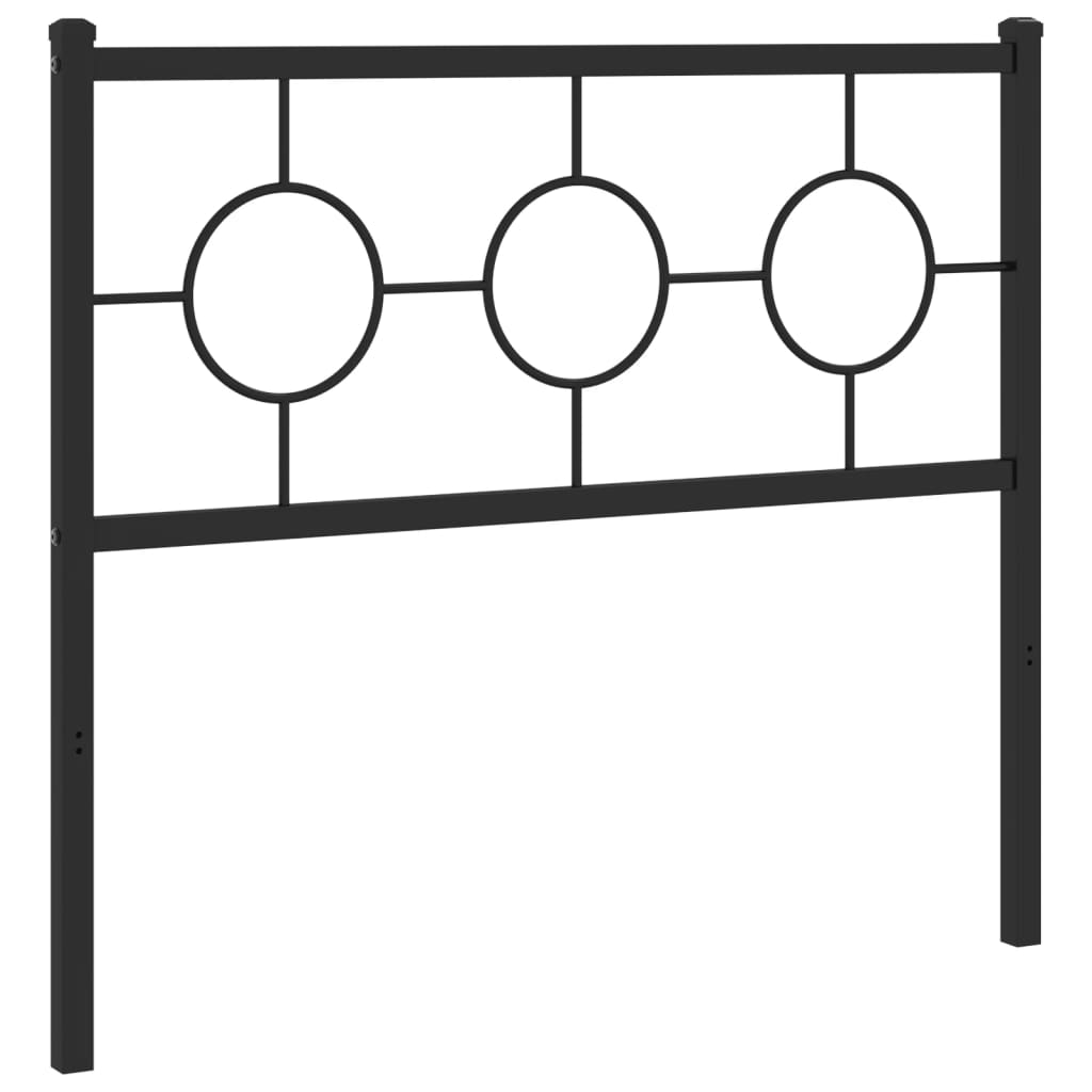 vidaXL Vervangend hoofdbord 75 cm metaal zwart