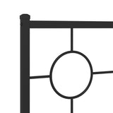 vidaXL Vervangend hoofdbord 75 cm metaal zwart