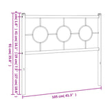 vidaXL Vervangend hoofdbord 75 cm metaal zwart