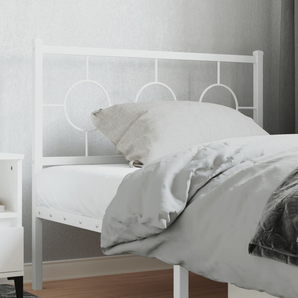 vidaXL Vervangend hoofdbord 75 cm metaal zwart