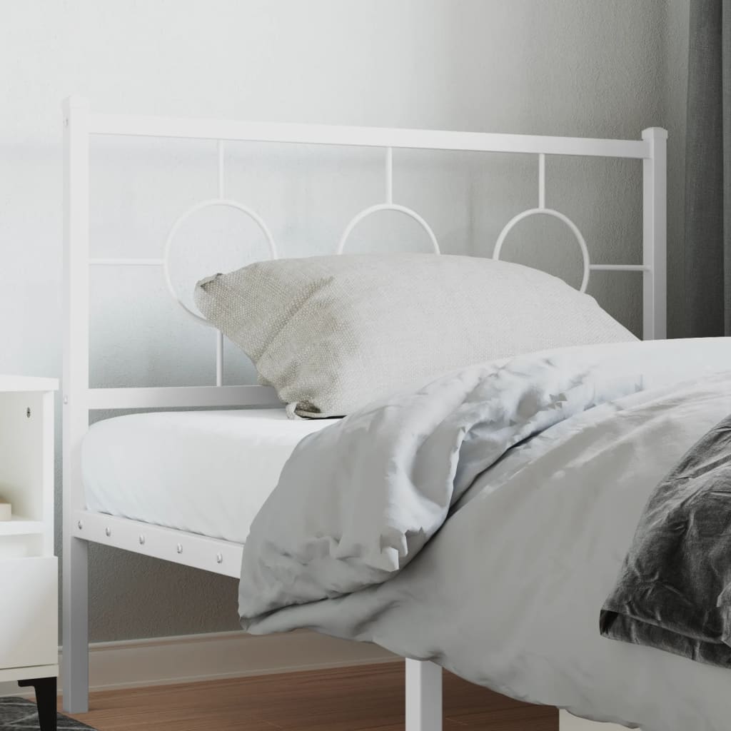 vidaXL Vervangend hoofdbord 75 cm metaal zwart