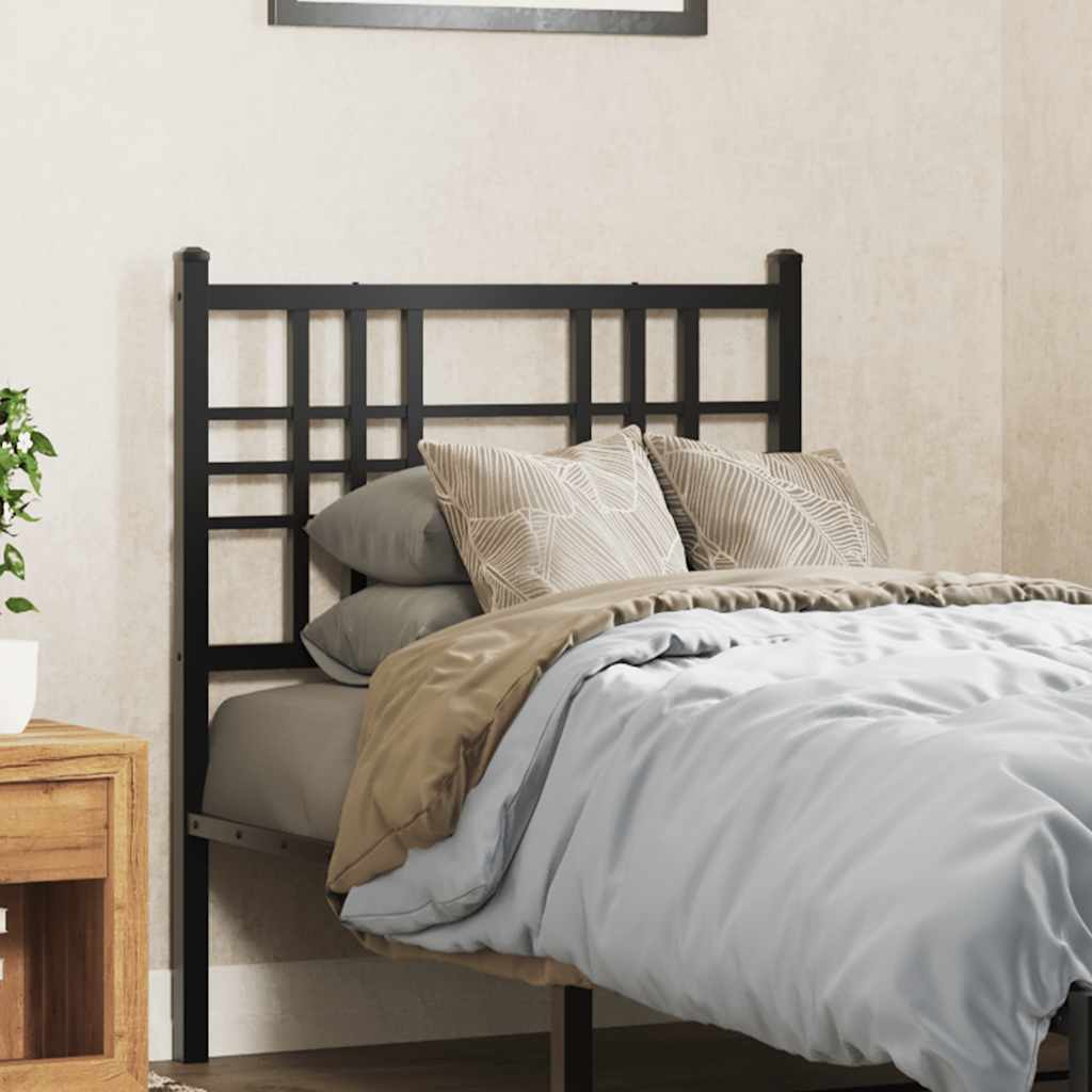 vidaXL Vervangend hoofdbord 75 cm metaal zwart