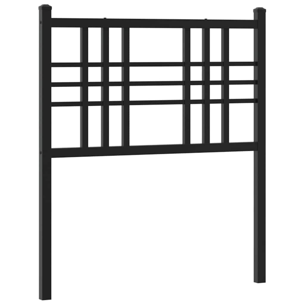 vidaXL Vervangend hoofdbord 75 cm metaal zwart