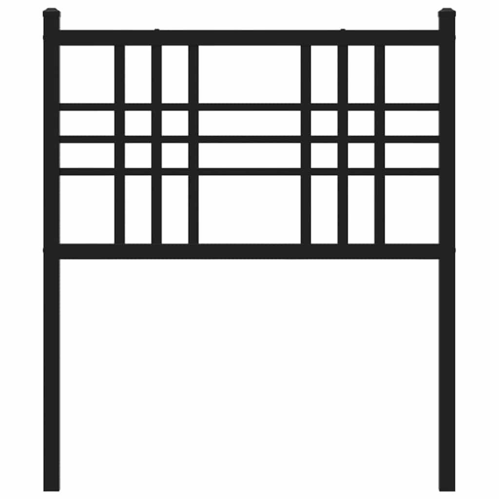 vidaXL Vervangend hoofdbord 75 cm metaal zwart