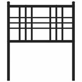 vidaXL Vervangend hoofdbord 75 cm metaal zwart