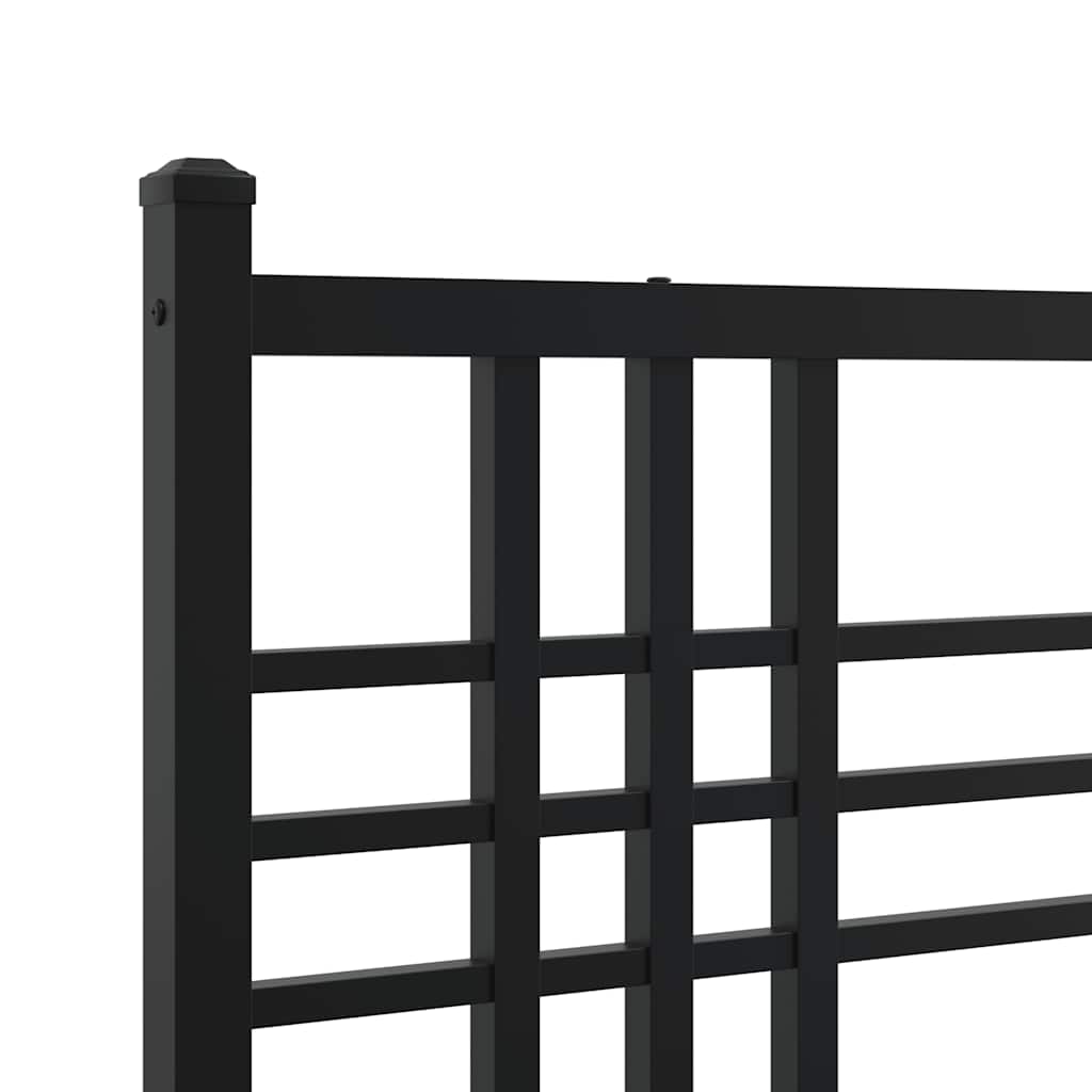 vidaXL Vervangend hoofdbord 75 cm metaal zwart