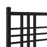 vidaXL Vervangend hoofdbord 75 cm metaal zwart