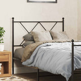 vidaXL Replacement Headboard 75 cm Metal Black