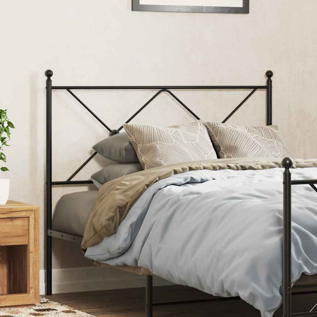 vidaXL Replacement Headboard 75 cm Metal Black