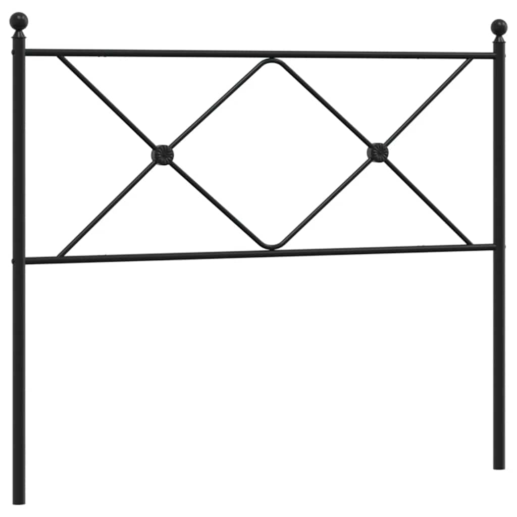 vidaXL Replacement Headboard 75 cm Metal Black