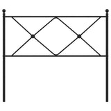 vidaXL Replacement Headboard 75 cm Metal Black