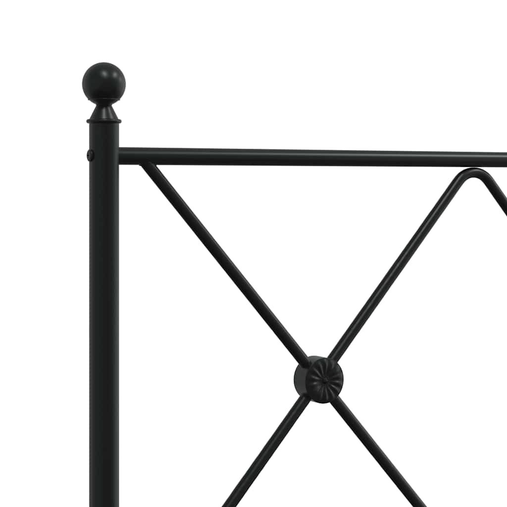 vidaXL Replacement Headboard 75 cm Metal Black