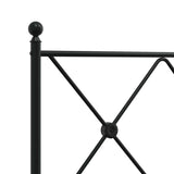 vidaXL Replacement Headboard 75 cm Metal Black