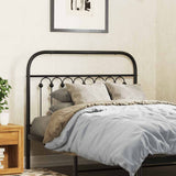 vidaXL Replacement Headboard 75 cm Metal Black