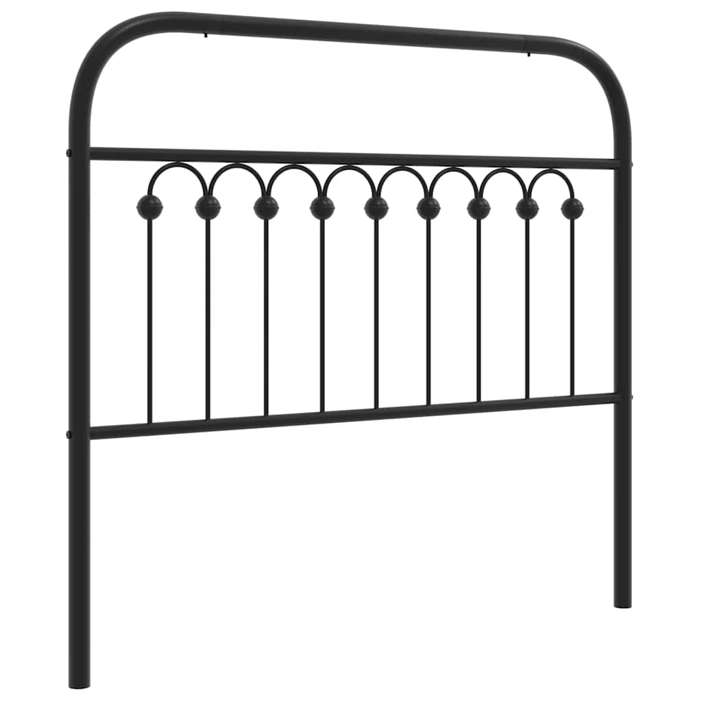 vidaXL Replacement Headboard 75 cm Metal Black