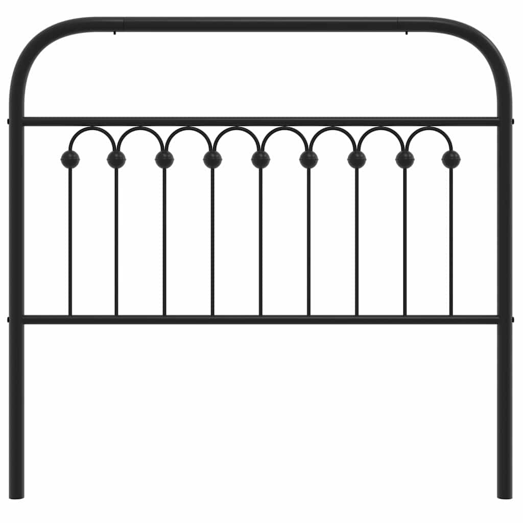 vidaXL Replacement Headboard 75 cm Metal Black