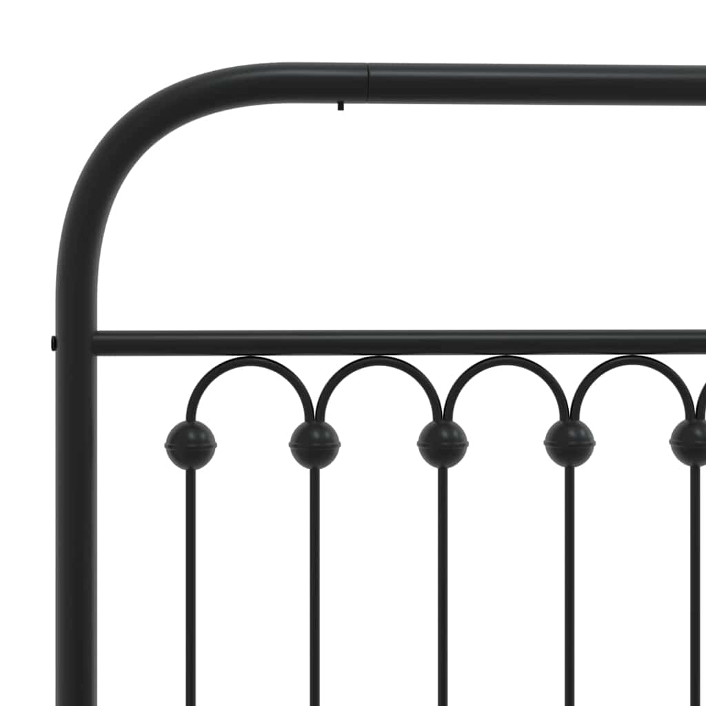 vidaXL Replacement Headboard 75 cm Metal Black
