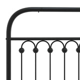 vidaXL Replacement Headboard 75 cm Metal Black