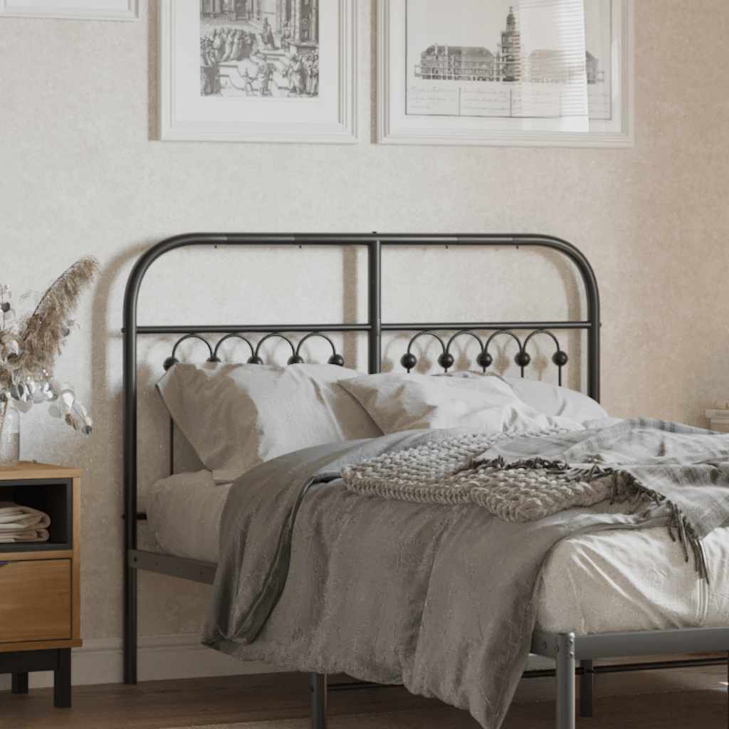 vidaXL Replacement Headboard 75 cm Metal Black