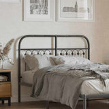 vidaXL Replacement Headboard 75 cm Metal Black
