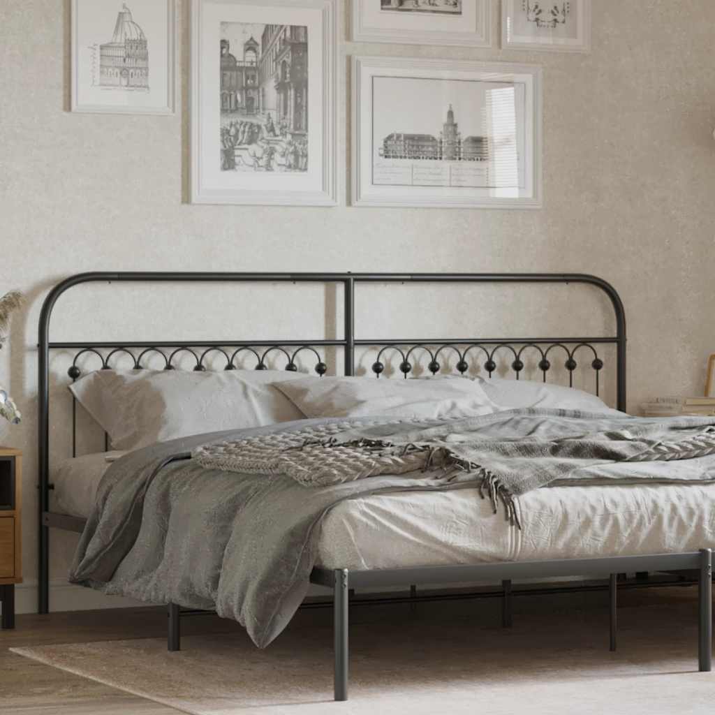 vidaXL Replacement Headboard 75 cm Metal Black