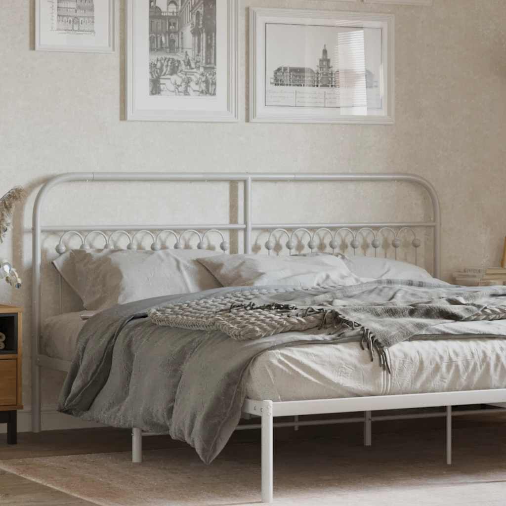 vidaXL Replacement Headboard 75 cm Metal Black