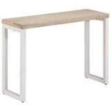 vidaXL Wandtafel met stalen poten massief hout