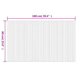 vidaXL Vloerkleed rechthoekig 60x100 cm bamboe zwart