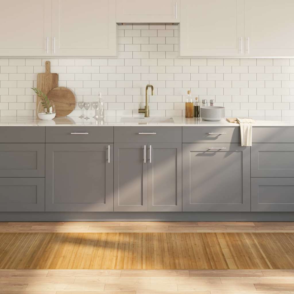vidaXL Vloerkleed rechthoekig 60x100 cm bamboe zwart