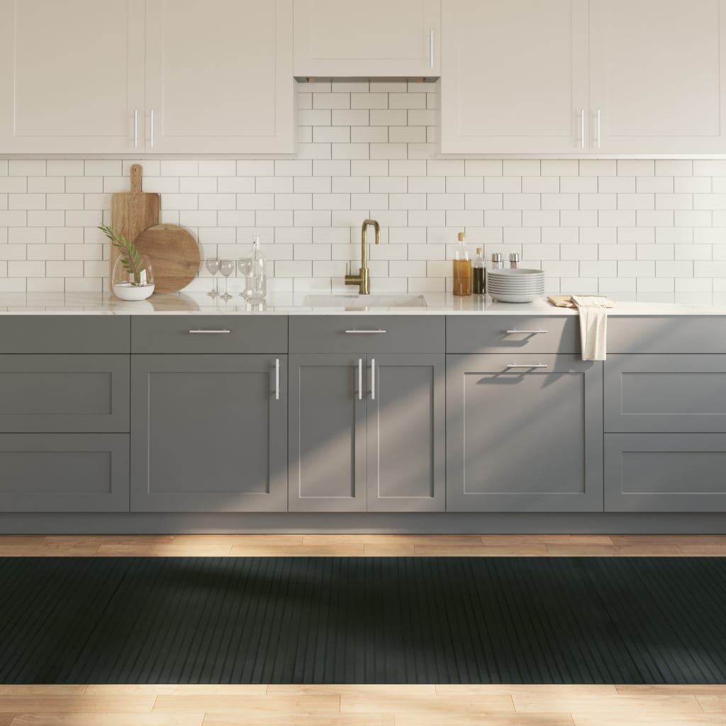 vidaXL Vloerkleed rechthoekig 60x100 cm bamboe zwart