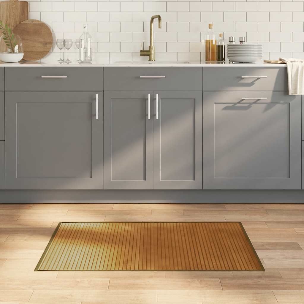 vidaXL Vloerkleed rechthoekig 60x100 cm bamboe zwart