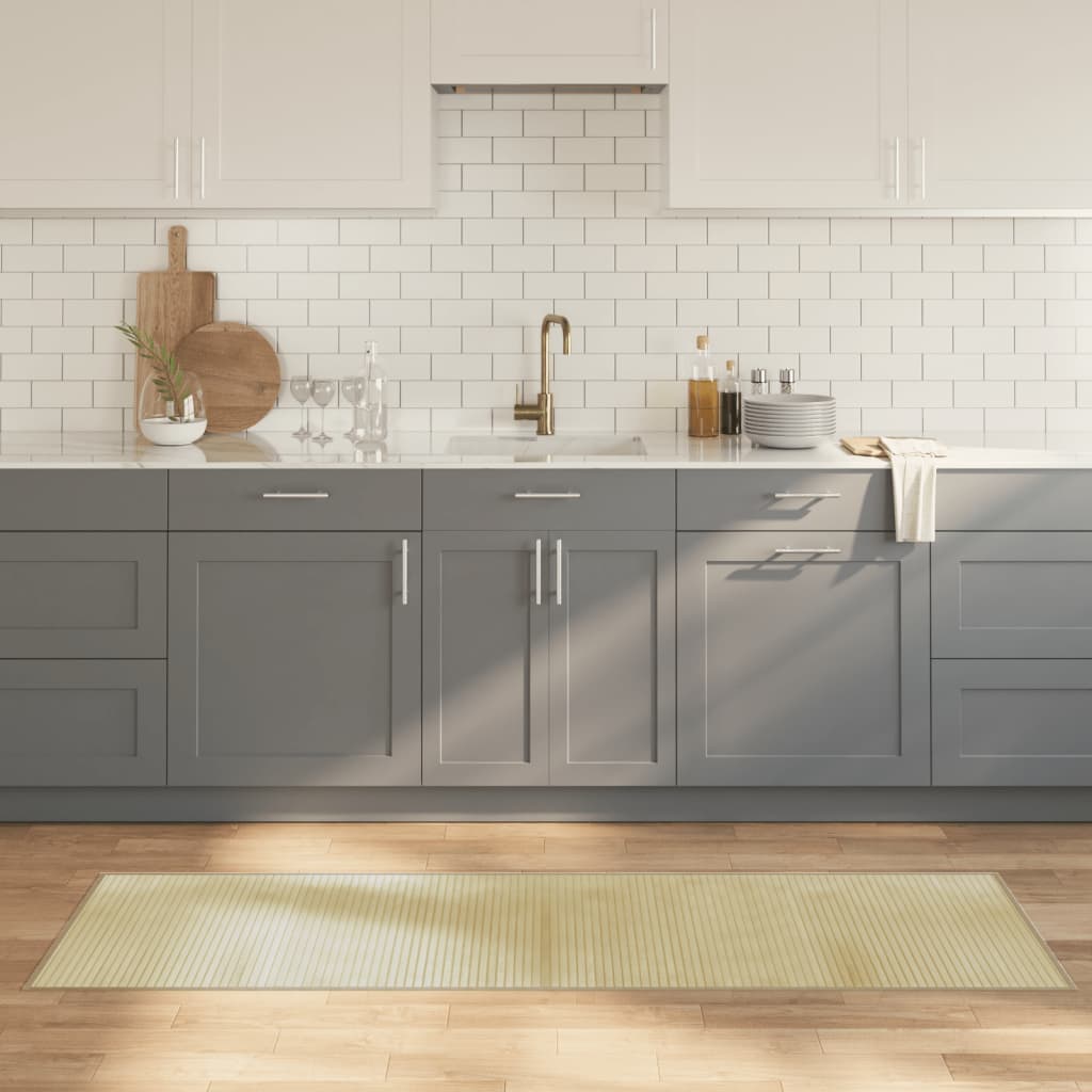 vidaXL Vloerkleed rechthoekig 60x100 cm bamboe zwart