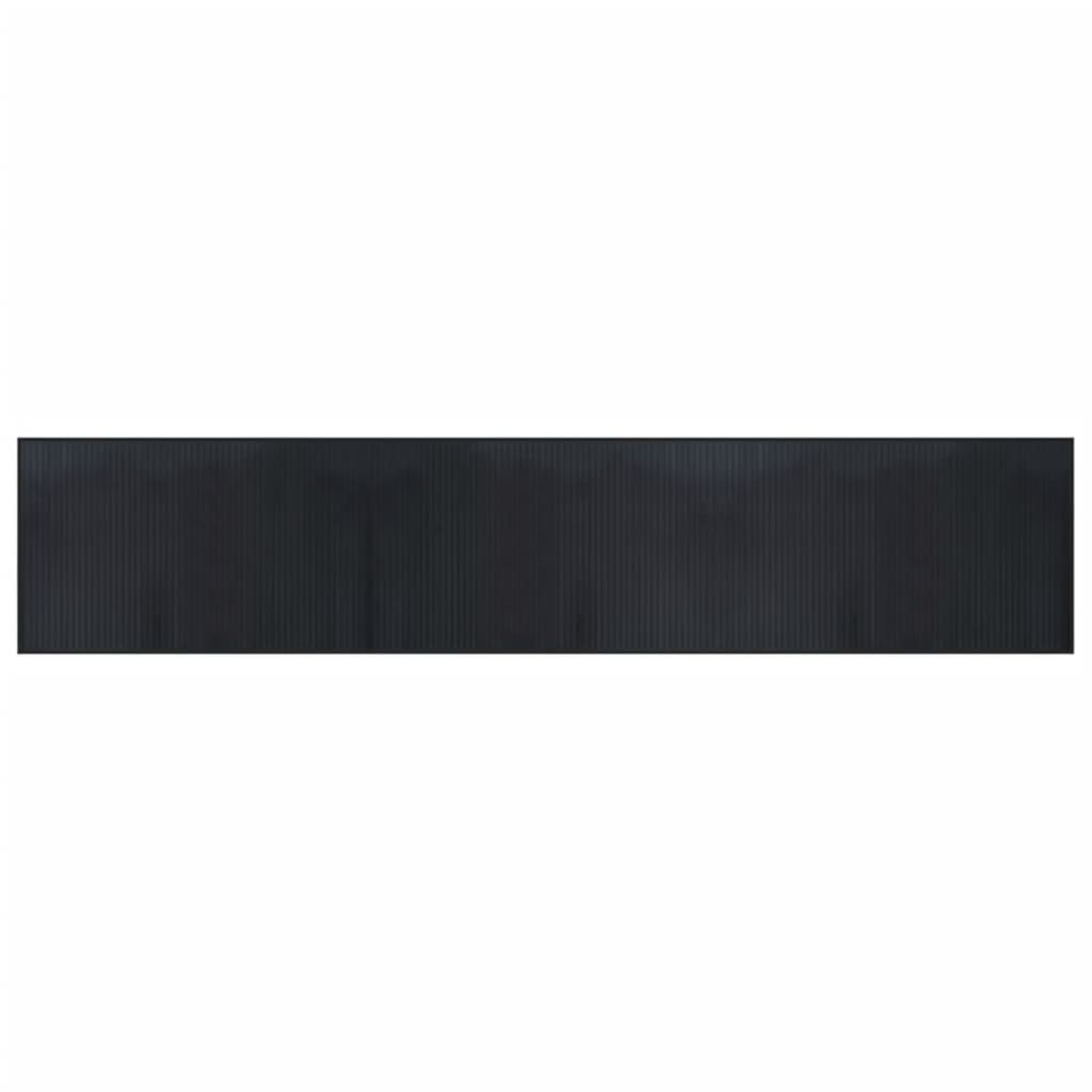 vidaXL Vloerkleed rechthoekig 60x100 cm bamboe zwart