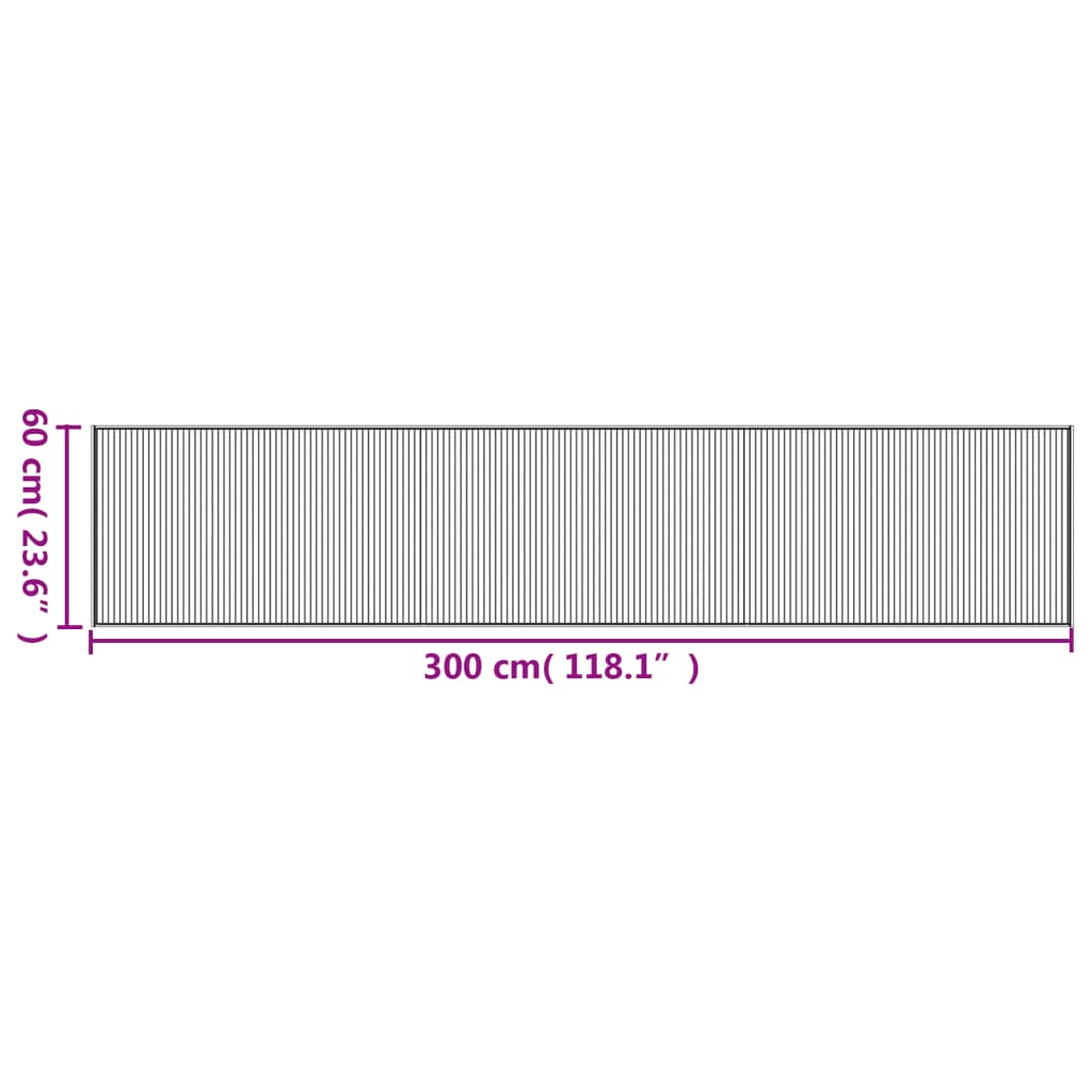 vidaXL Vloerkleed rechthoekig 60x100 cm bamboe zwart
