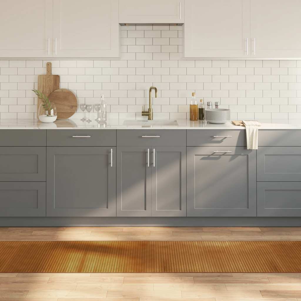 vidaXL Vloerkleed rechthoekig 60x100 cm bamboe zwart