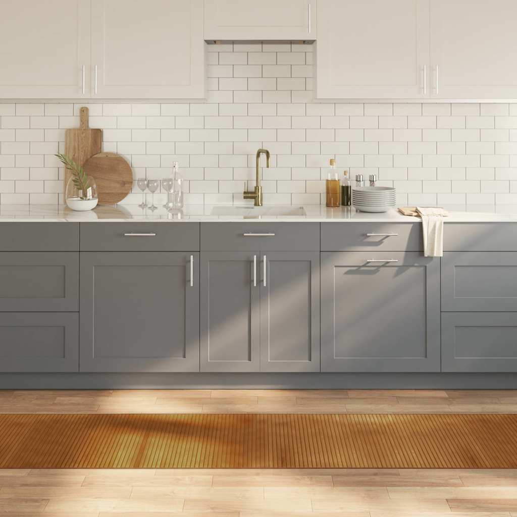 vidaXL Vloerkleed rechthoekig 60x100 cm bamboe zwart