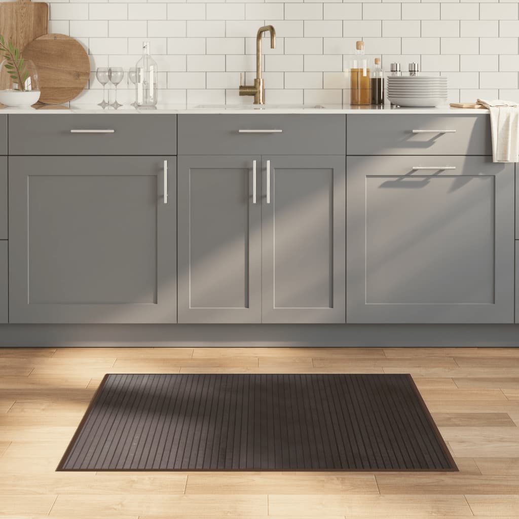vidaXL Vloerkleed rechthoekig 60x100 cm bamboe zwart