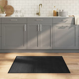 vidaXL Vloerkleed rechthoekig 60x100 cm bamboe zwart
