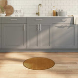 vidaXL Vloerkleed rond 60 cm bamboe zwart
