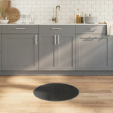 vidaXL Vloerkleed rond 60 cm bamboe zwart