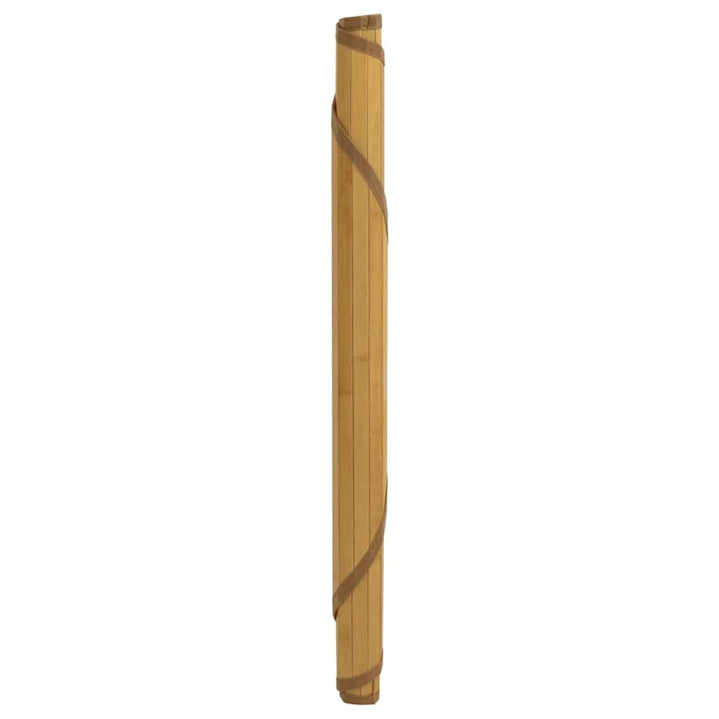 vidaXL Vloerkleed rond 60 cm bamboe zwart