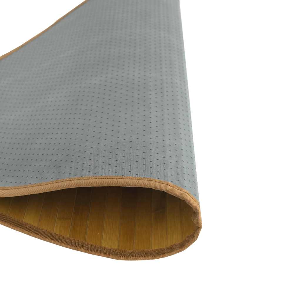vidaXL Vloerkleed rond 60 cm bamboe zwart