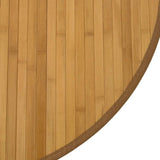 vidaXL Vloerkleed rond 60 cm bamboe zwart