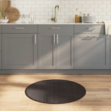 vidaXL Vloerkleed rond 60 cm bamboe zwart