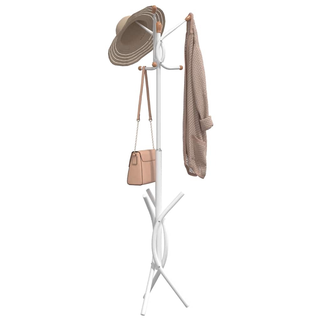 vidaXL Coat Rack 176 cm Powder-Coated Iron Black