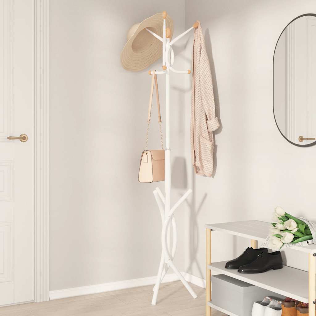 vidaXL Coat Rack 176 cm Powder-Coated Iron Black