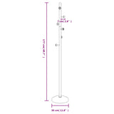 vidaXL Coat Rack 177 cm Powder-Coated Iron Black